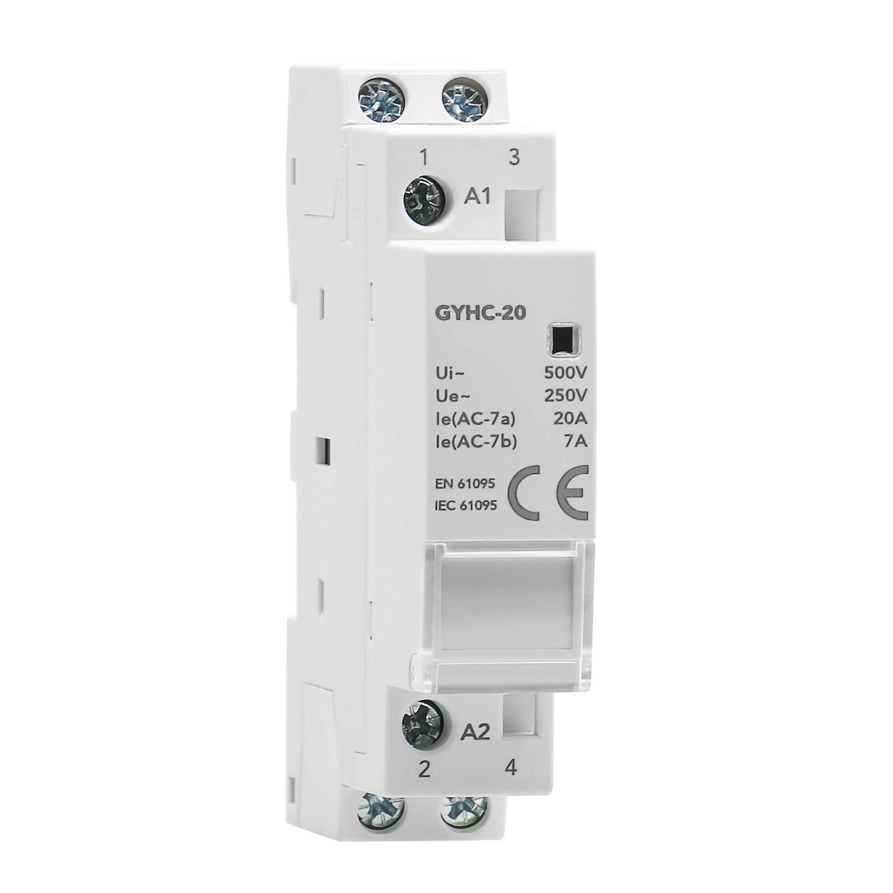 GYHC 2P 20A 2NO AC 220V/230V Manual Control Household Contactor Din Rail  Type factory and suppliers