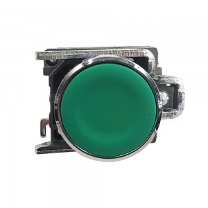 XB4-BA31 Pulsador metálico XB4 color verde 22mm retorno por resorte sin marcar 1NO